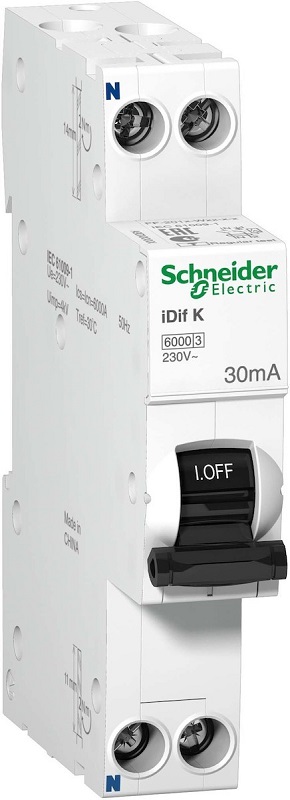 Автомат дифференциального тока АВДТ Schneider Electric Acti9 iDif K 1п 32А 30мА 6,0кА C тип AC